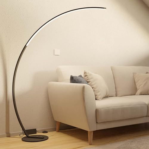 LUMIÈRE Design Stehlampe Bogenlampe 'Mavea' dimmbar LED Wohn & Schlafzimmer Bogenleuchte Leselampe Bogenstehlampe Smart Home Amazon Alexa Google Home Tuya
