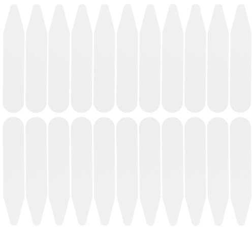 Hohopeti Stecche per Colletto in Plastica Bianca Supporti per Colletto Camicia da Uomo 50,8x10x0,8 Mm per Camicie Bianche Fermagli Bordi Arrotondati per Uso Quotidiano