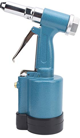 FTVOGUE Air Riveter, Aviation Aluminum Pneumatic Rivet Tool, 3-Jaw Design with 0.09 to 0.19 Inch Rivet Capacity (EU Style)