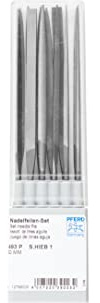 PFERD TOOLS Präzisions-Nadelfeilen-Set, 12-teilig | Schweizer Hieb 1, 160mm | 12799009 – für die mittlere Präzisionsbearbeitung, in Kunststoffbox