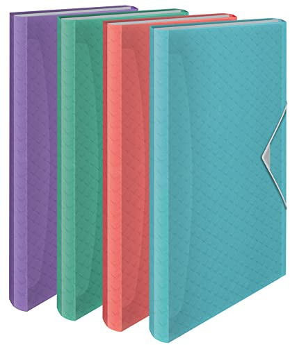 Esselte Expanderande Dragspelsmapp/Sorteringsmapp i A4, Klar Mapp Med 5 Flikar Och 6 Fack, Använd Hemma/På Kontoret, Snyggt Mönster, Colour'Breeze-serien, Blandade Färger, 626254