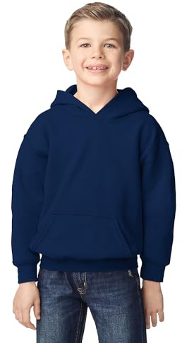 Gildan Youth Hoodie Sweatshirt, Style G18500B, Navy, Large