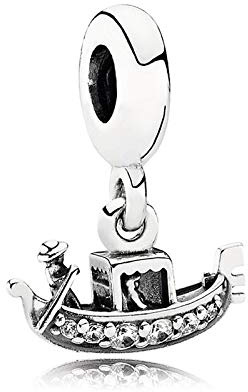LYDXD Fit Pandora Bracelet 925 en Argent Sterling Charme Perle Vénitienne Gondole Bateau Femmes Bracelet Bricolage Bijoux Cadeau