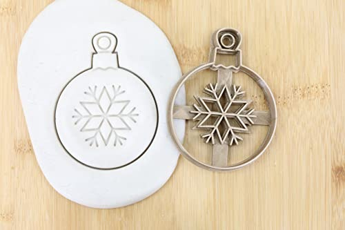 Weihnachten Weihnachtskugel Schneeflocken Cookie Cutter Fondant Keksstempel/Ausstechform Keksausstecher Plätzchen ca. 8cm
