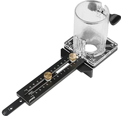 Aluminium Alloy Woodworking Electric Trimming Machine Circle Cutting Jig Wood Router Slotting Locator Straight Line Backer Set 2 Position Ways for 65mm Diameter Trimmer