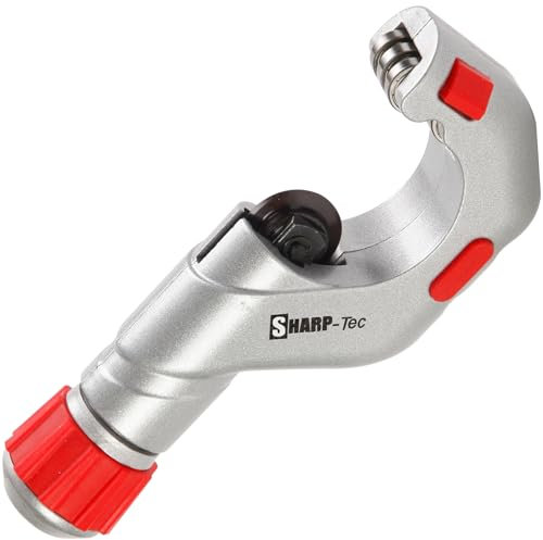 Sharp-tec 5-50mm Pipe Cutter, Adjustable Tube Cutter with Aluminum Alloy Body, Heavy-Duty Pipe Cutting Tool for Copper, Brass, PVC, Aluminum