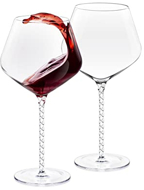Wilmax Weingläser - 2er Set - 950 ml - Weißweingläser & Rotweingläser - Wine Glass - Spülmaschinenfest - Moderne Weisswein Gläser - Kristallgläser - Anlaufsicher