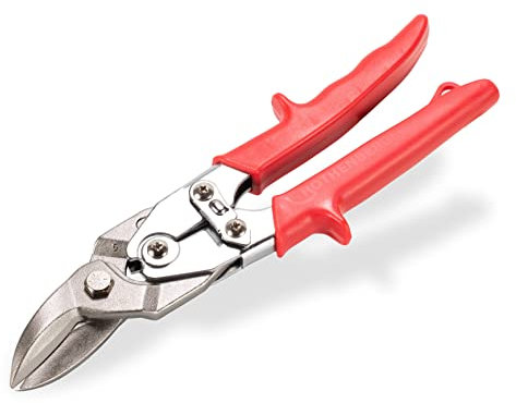 Figuren Schere Blechschere 250mm rot Metallschere Profi gebogen rechts