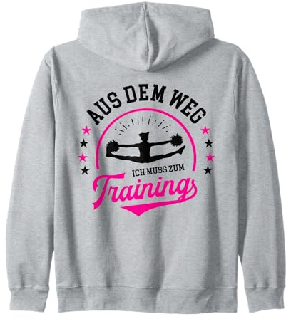 Aus dem Weg ich muss zum Training Cheerleading Cheerdance Kapuzenjacke