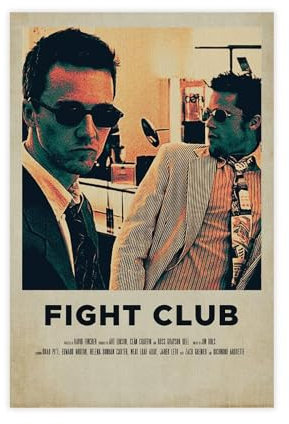 Fight Club Filmposter 30 Leinwand-Poster, Wandkunst, Dekor, Bild, Gemälde für Wohnzimmer, Schlafzimmer, Dekoration, ungerahmt, 40 x 60 cm