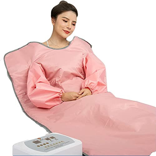CYMYYDS 2 Zones Oxford Infrarouge Couverture de Sauna avec Télécommande, Couverture Thermique de Thérapie à Infrarouge Lointain, Désintoxication Minceur Brûler Graisses,Pink