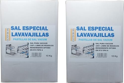 Sal Para Lavavajillas Vacuum Pastillas 10 Kg (2 Unidades)