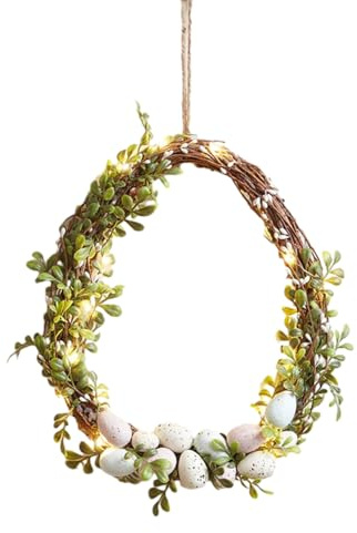 Morain Festlicher Osterkranz, Ostersimulation, Blumenkreis, bunte Eier, Girlanden, Ornament, Fenster, Tür, Dekoration, Urlaubsverzierung