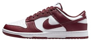 Nike Herren Dunk Low Retro Sneaker, White Redwood Gym Red, 45 EU