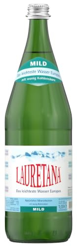 Lauretana Das leichteste Wasser Europas, Mild, wenig Kohlensäure, 6 x 1000ml