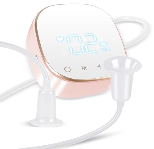 Electric Nipple Inverted Corrector Sunken Short Nipples Sucker Correction Puller Breastfeeding Pump LED Touch Screen Rechargeable Portable for Women&Men - Pink