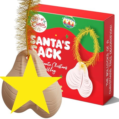 Funny Rude Christmas Tree Decoration Xmas Ornament Hanging Christmas Tree Bauble Prank Prop Gag Joke Secret Santa Gift Stocking Filler Ball Balls