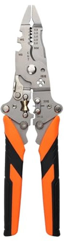 Pinza spelafili multifunzione 14 in 1, pinza spellacavi pieghevole, strumento di crimpatura per elettricista, pinza spellacavi multifunzione per tagliare e tirare