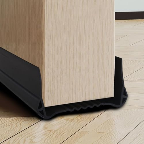 INCREWAY Ferma spifferi per porta, lunghezza di taglio libero, 99 cm, isolante, anti rumore, forte adesivo (nero)