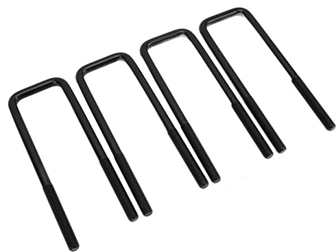 Pernos U de 10 Pulgadas Cuadradas, Eje Trasero Resistente a los Pernos U, Pernos U de Acero a Prueba de óxido, Instalación Fácil, Reemplazo Universal para Silverado 1500,