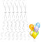 NHGKJU 100 cierres para globos con cinta de 5 mm (2 x 50 unidades) – Cinta para globos sin nudos, 1,2 m de cuerda por pieza, juego de cierre de plástico (blanco)