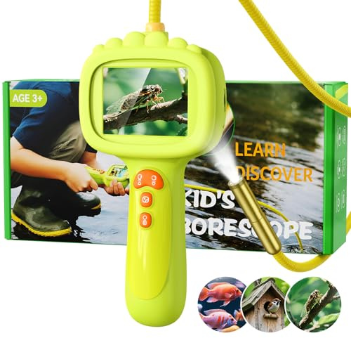 Endoscope pour enfants, Caméra enfant 1080P, Jouet STEM pour exploration extérieure, jardin, camping et nature, Meilleurs cadeaux d'anniversaire pour garçons et filles âgés de 4, 5, 6, 7, 8, 9, 10 ans
