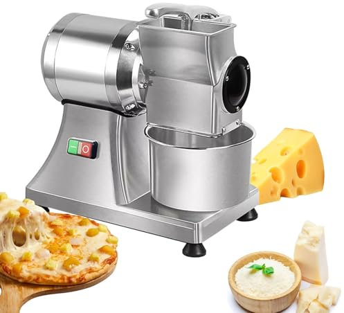 Grattugia elettrica per formaggio ad alto rendimento, potenza 550 W, barile in acciaio inox, ideale per triturare formaggio, burro e pane