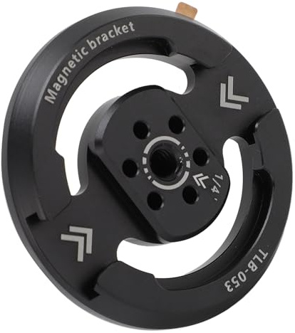 Haofy Adaptateur de Support de Trépied de Téléphone Magnétique Puissant, Alliage d'aluminium, Prise Sécurisée, Interface Universelle 1/4 Pouces, pour Le Streaming Vidéo 12 13 14 15 Série 16