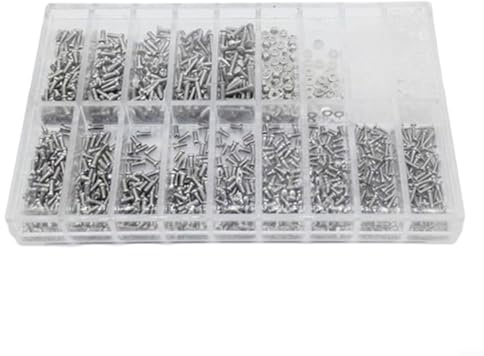 Kit de reparación de lentes 1000pcs de tornillos de varios tamaños para gafas de sol, relojes, joyas y reparaciones electrónicas
