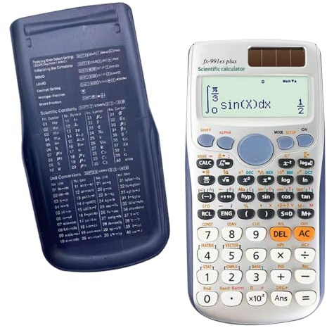 KBIBCK Scientific Calculator, FX-991ES Engineering Scientific Calculator with 417 Functions, 10+2 Digits Calculator School Scientific for University Engineering Middle School Office Teaching (Silver)