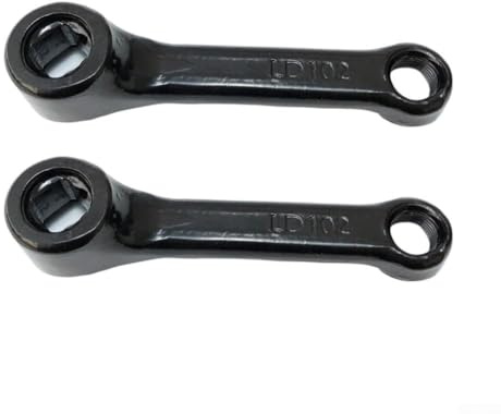 Shophubio Kurbel-Ersatz für Fahrradkurbel, 102 mm, quadratisch, konisch, Kurbelarm-Set für stationäre Fahrräder, Eisen, Fitness für Fahrradkurbel mit 9/16-20 Pedalgewinde, Schwarz
