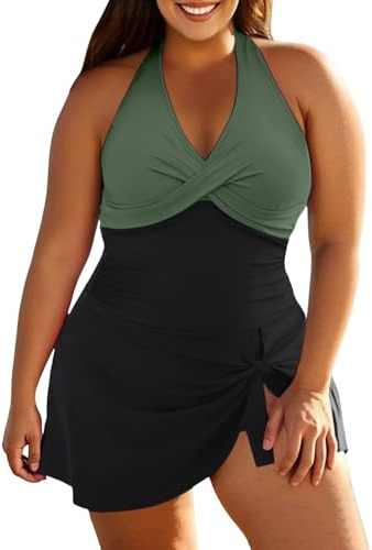 Genérico Tallas Grandes Mujer Bañadores Reductores Fato Piscina Ropa Talla Grande Deportivo Bañador Reductor Fatos Surf Traje Casual Playa Trajes Baño Swimsuit Elegante