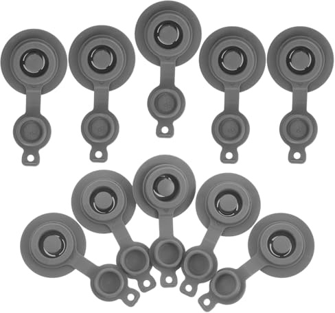 Veemoon Tapones de Válvula de Aire para Colchón Inflable TPU Resorte – 10 Unidades, Tapón Hermético y Reutilizable para Inflado y Desinflado Rápido, Accesorios para Camping y