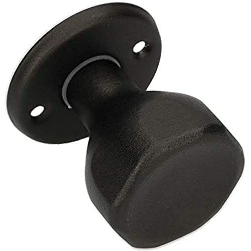 KOTARBAU® Bouton de Porte Tournant Noir Quincaillerie de Porte Poignée Acier Laqué 1 pièce Partie Supérieure Durable