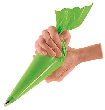 MAQA Sac a poche rotolo usa e getta verde antiscivolo Misura 55 cm 100 pz per decorazioni torte e farcitura dolci