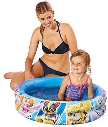Smart Planet Pataugeoire gonflable Pat' Patrouille - 74 x 18 cm - 2 anneaux - Piscine pour enfants - Piscine - Piscine - Piscine extérieure