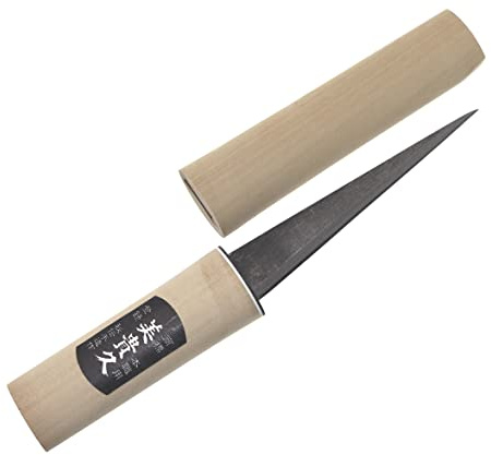 Cuchillo Japonés Artesanal Katana Ice Carving Madera Cocina - Forjado Mano en Japón (120 mm)
