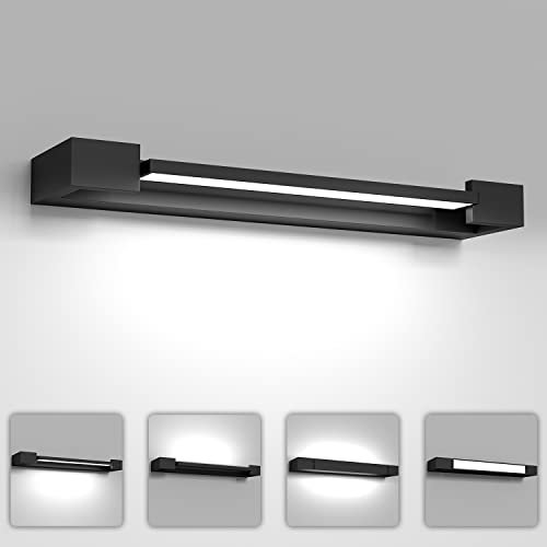 Neliwo Lampada da Specchio Bagno Led 42cm Girevole di 180°, 18 W Luce Specchio Bagno, 1850 Lumen, Impermeabile IP44, Bianco Freddo 5000K, Adatto per Lampada per Bagno, Armadio,Parete