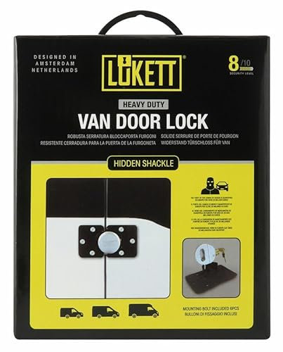 LUKETT Lucchetto Antifurto di Sicurezza per Furgone, Serratura Corazzata con Grillo Nascosto in Acciaio Rinforzato, Bloccaporta per Portellone Posteriore e Laterale, Ideale per Veicoli Commerciali