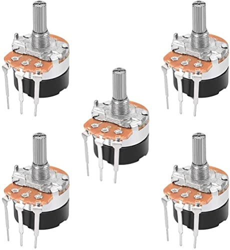 XYWHPGV WH138 Potentiometer mit Schalter B500K Ohm Variable Widerstände Single Turn Rotary Carbon Film Taper 5pcs(268d3 57fba 2bc8b c032b 02dfb 1c42f