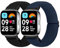 BTTNG Elastisches Armband kompatibel mit Xiaomi Redmi Watch 3 Active für Damen und Herren, Einstellbare Solo Loop Elastisches Armband Bequemes Sport Ersatzarmband für Redmi Watch 3 Active, 2 Stück