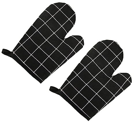 Ciieeo 2pcs Grey Insulated Oven Gloves Heat Resistant Pot Holders for Kitchen Oven Mittens Grips for Cooking Baking