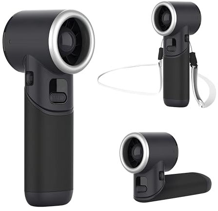 MERTTURM Portable Handheld Fan, 3600mAh USB Rechargeable Turbo Mini Hand Fan[11H Cooling], Powerful Personal Small Foldable Desk/Table/Neck Fan with LED Display/5 Speed for Home Travel Office Outdoor