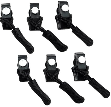 SYHSYC Zipper Repair Kit, curseur fermeture eclair Zipper Clip Replacement Kit de Réparation de Fermeture Éclair clipsable de 6 Pièces – Remplacement Universel de Curseur de Fermeture pour Vestes, Man