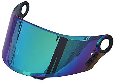 Motociclo Lente for visiera del casco, pellicola antiappannamento compatibile con FF396 FF392 FF358 Lente di ricambio for casco integrale da moto (blu)(Colorful)