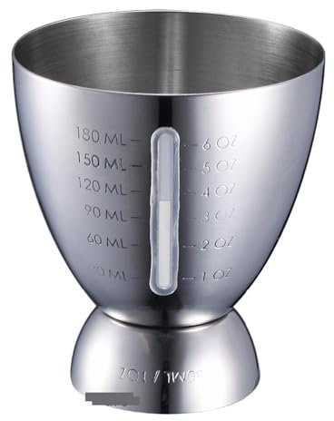 QuxetlRyz Misurino Cocktail Jigger for Cocktail da Bar, 2 Pezzi, misuratore Doppio da 1 a 6 Once, in Acciaio Inossidabile