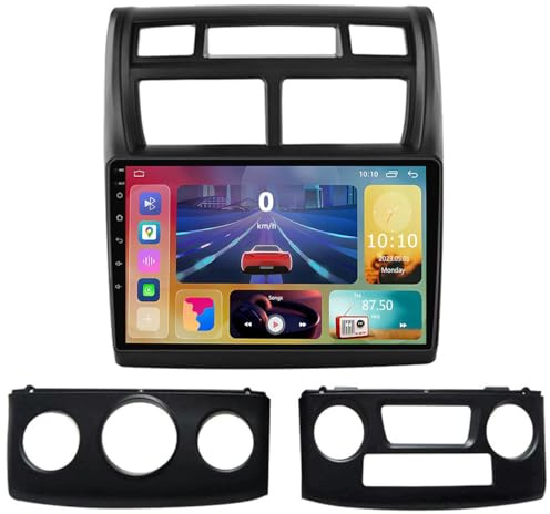 YIANKWY Android 14 9 Inch Car DVD Player Radio Head Unit For Kia Sportage 2007 2008-2009 GPS Navigation Head Unit Support Full RCA Output Bluetooth4.0 WIFI Car Auto Play DVR DAB+ TPMS