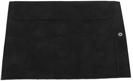 lvifloae PU Leather Watch Band Rangement Roll 5 Slot de voyage à sous Sac pour les sangles de montre Accessoires Accessoires Rouleau de montre compacte avec fermeture instantanée pour le (Noir)