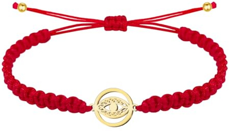 Bracciale Filo Destino con Simboli in Acciaio Inossidabile, amuleti di protezione e fortuna, Amuleti contro il malocchio - Bracciale Donna/Bracciale Uomo Regalo Originale