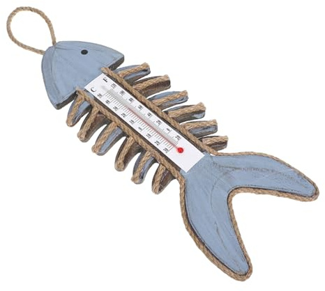 Thermomètre Décoratif Mural Poisson Arête Vintage en Bois | Thermometre Interieur Decatif Poisson, Thermometre Interieur, Thermometre Exterieur Fme Poisson